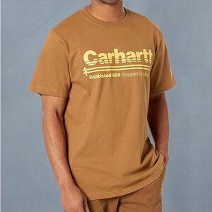 Carhartt Men's Tan Graphic Tee Relaxed Fit
